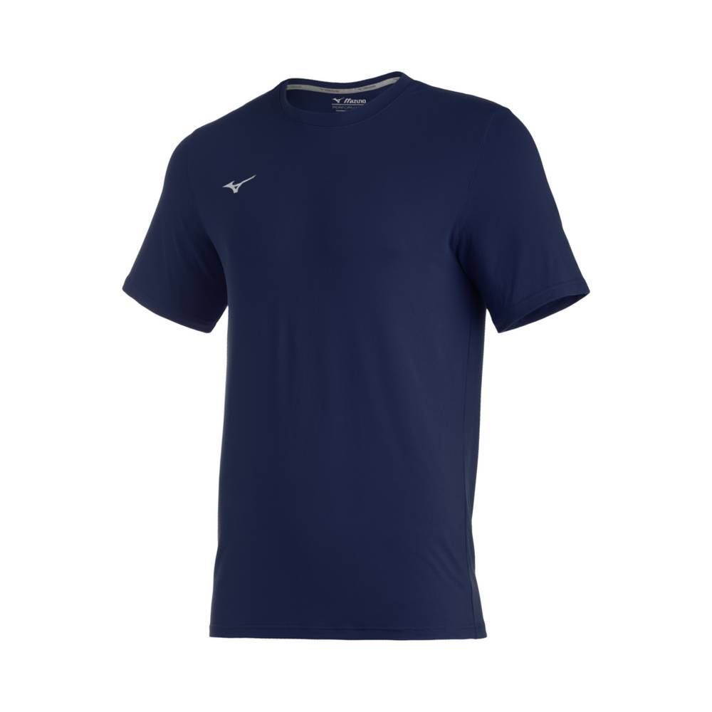 Mizuno Men's Comp Diamond Short Sleeve Crew Baseball T-Shirts Navy (350636-IHT)